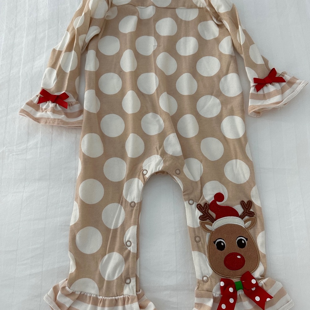 Baby Girls Christmas Onesie - 18 mo